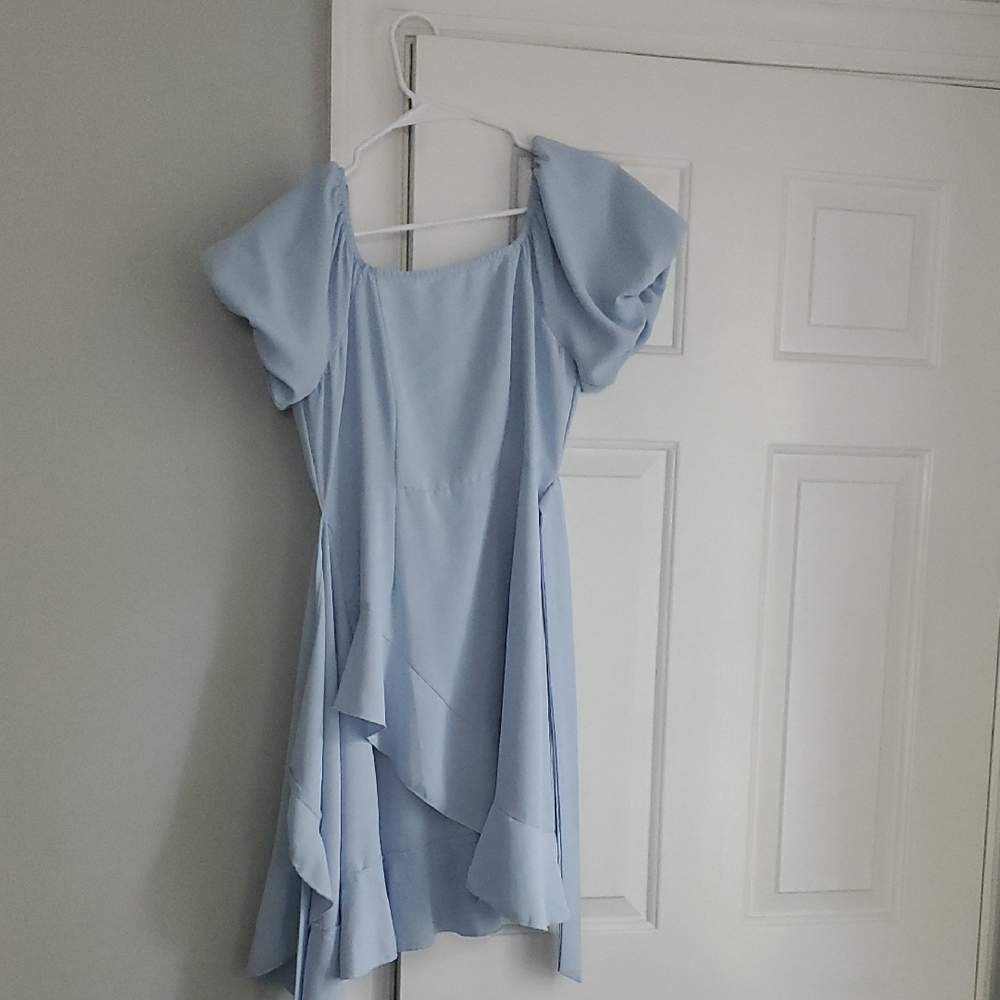 Source Unknown Light Blue Mini Dress